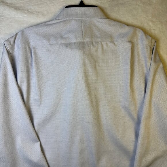 Charles Tyrwhitt Mens Slim Fit Non-Iron Dress Shirt Blue Dot 17.5/36 XL 44/91cm - Picture 5 of 11